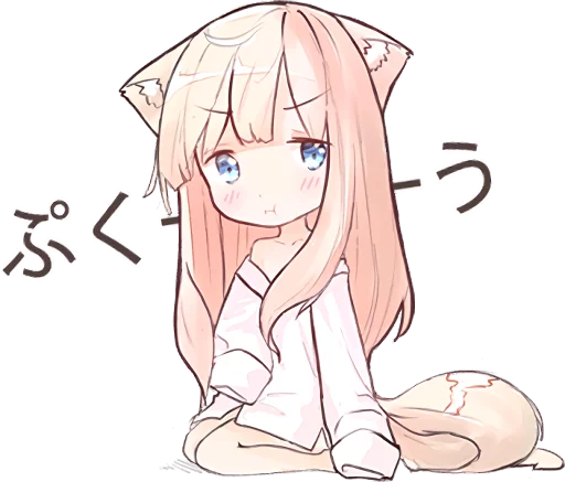 😕 Стикер «NEKOMIMI MiA» для Telegram