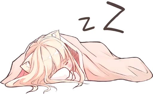 💤 Стикер «NEKOMIMI MiA» для Telegram