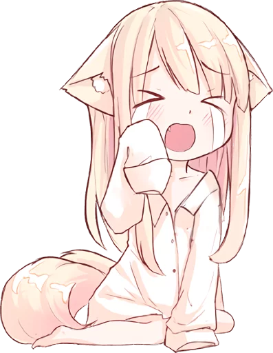 😭 Стикер «NEKOMIMI MiA» для Telegram