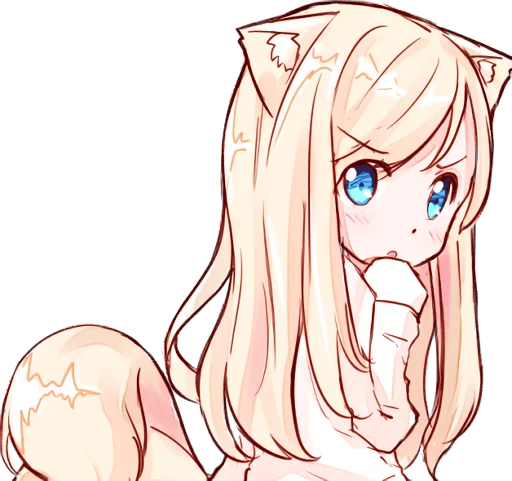 🤔 Стикер «NEKOMIMI MiA» для Telegram