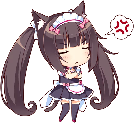 😠 Стикер «NEKOMIMI PARADISE» для Telegram