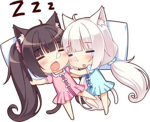 😴 Стикер «NEKOMIMI PARADISE» для Telegram
