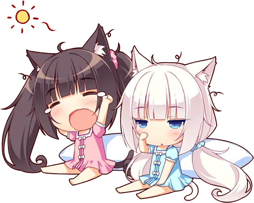 😪 Стикер «NEKOMIMI PARADISE» для Telegram