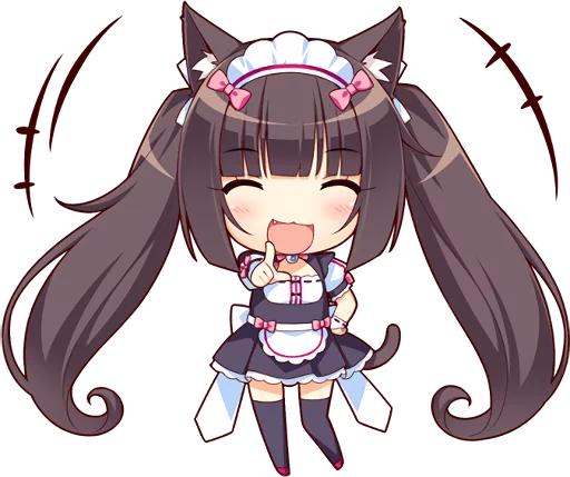 😆 Стикер «NEKOMIMI PARADISE» для Telegram
