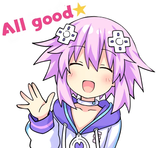 🖐️ Стикер «Nep-Nep Stickers "Neptune"» для Telegram
