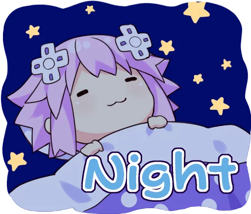 😴 Стикер «Nep-Nep Stickers "Neptune"» для Telegram