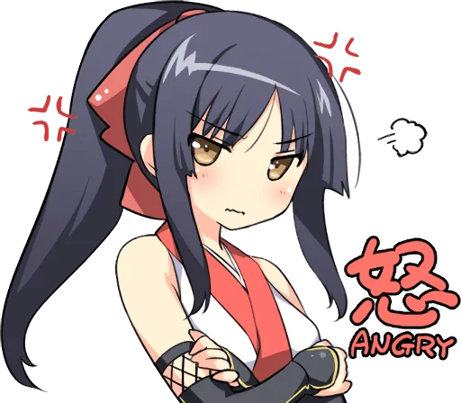 😡 Стикер «Ninja Girlfriend» для Telegram