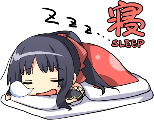😴 Стикер «Ninja Girlfriend» для Telegram