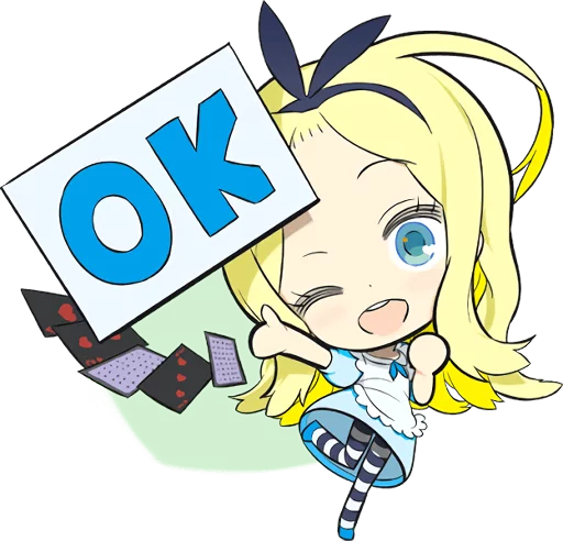👌 Стикер «Official Sticker of okama&;s Alice Series» для Telegram