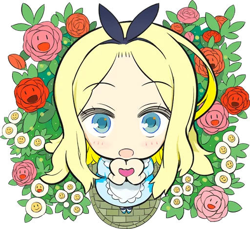 ❤ Стикер «Official Sticker of okama&;s Alice Series» для Telegram