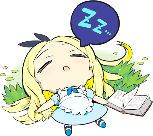 😴 Стикер «Official Sticker of okama&;s Alice Series» для Telegram