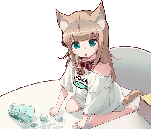 🥛 Стикер «Kinako (Osakana Neko)» для Telegram