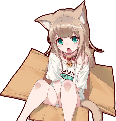 😊 Стикер «Kinako (Osakana Neko)» для Telegram