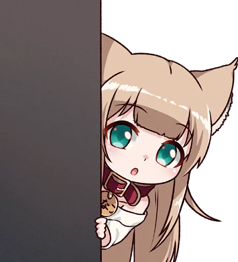 🤨 Стикер «Kinako (Osakana Neko)» для Telegram