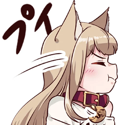 😣 Стикер «Kinako (Osakana Neko)» для Telegram