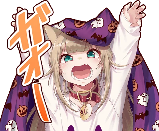 👻 Стикер «Kinako (Osakana Neko)» для Telegram
