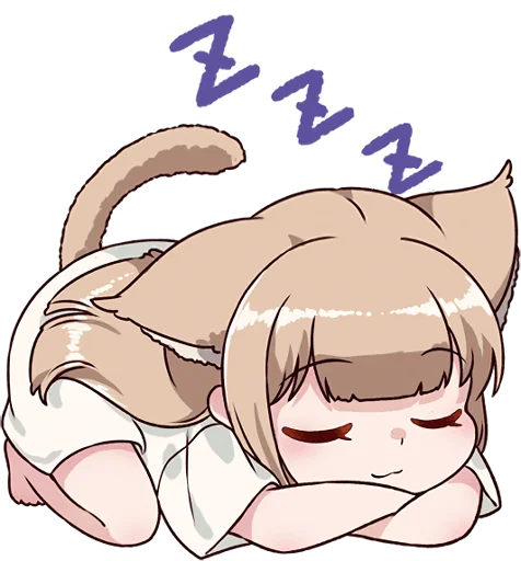 😴 Стикер «Kinako (Osakana Neko)» для Telegram