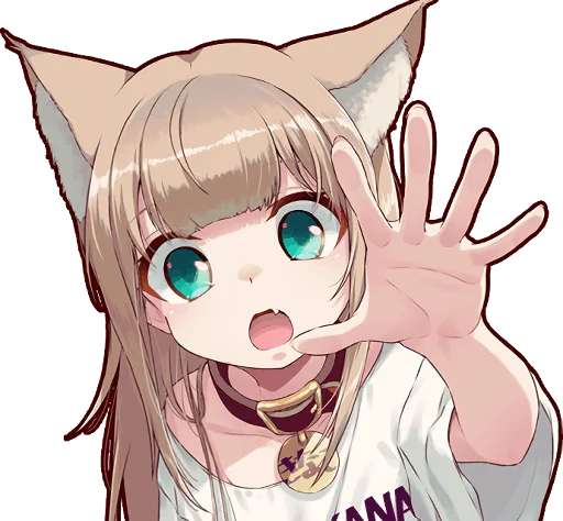 😯 Стикер «Kinako (Osakana Neko)» для Telegram