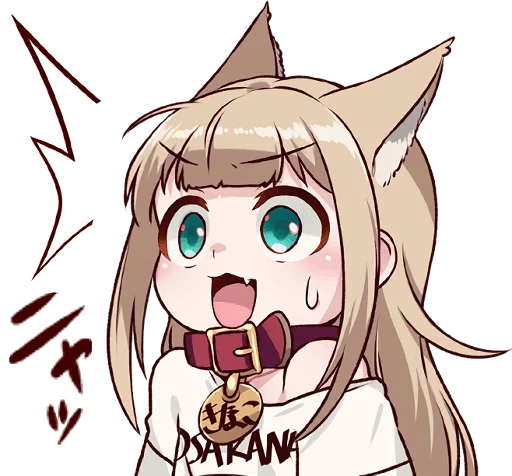🙀 Стикер «Kinako (Osakana Neko)» для Telegram