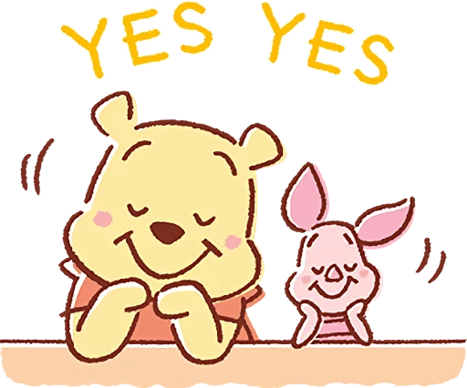 👍 Стикер «Pooh and Piglet (Lovely)» для Telegram