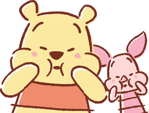 😚 Стикер «Pooh and Piglet (Lovely)» для Telegram