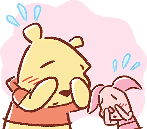 😳 Стикер «Pooh and Piglet (Lovely)» для Telegram