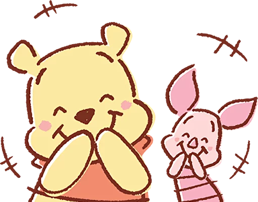 😂 Стикер «Pooh and Piglet (Lovely)» для Telegram