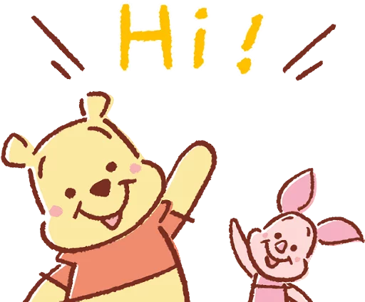 👋 Стикер «Pooh and Piglet (Lovely)» для Telegram