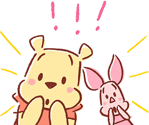 😮 Стикер «Pooh and Piglet (Lovely)» для Telegram