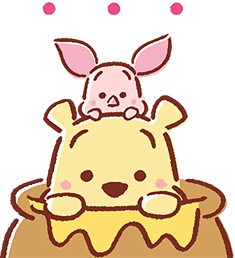 😶 Стикер «Pooh and Piglet (Lovely)» для Telegram