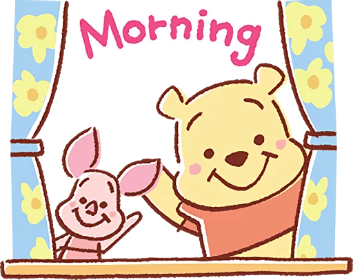 👋 Стикер «Pooh and Piglet (Lovely)» для Telegram