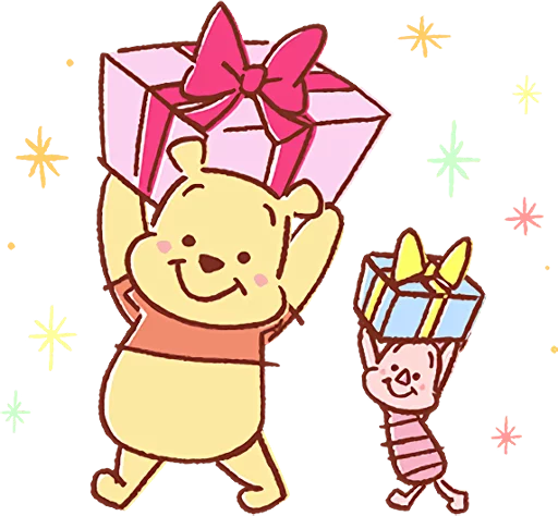 🎁 Стикер «Pooh and Piglet (Lovely)» для Telegram