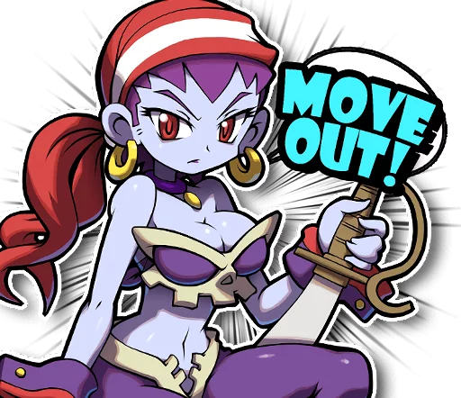 😒 Стикер «Shantae and the Pirate&;s Curse» для Telegram