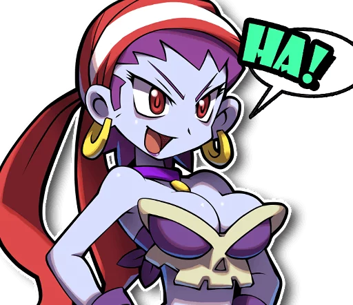 😈 Стикер «Shantae and the Pirate&;s Curse» для Telegram