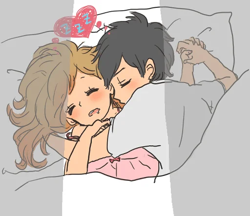 🛌 Стикер «snuggling sticker» для Telegram