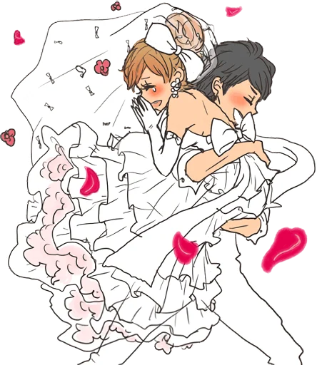 👰 Стикер «snuggling sticker» для Telegram