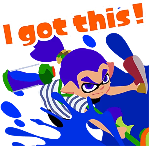 😜 Стикер «Splatoon Inkling Injection» для Telegram