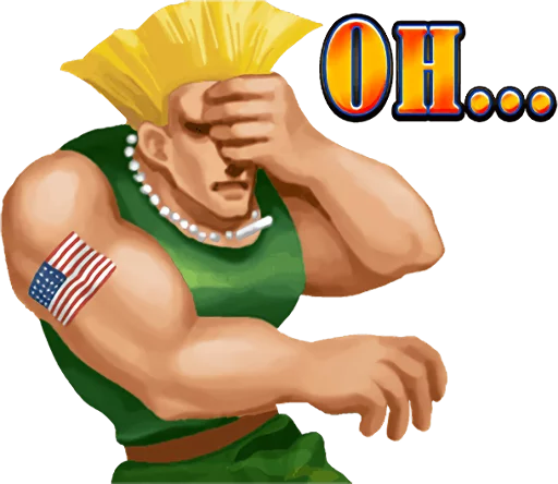 😣 Стикер «STREET FIGHTER II» для Telegram