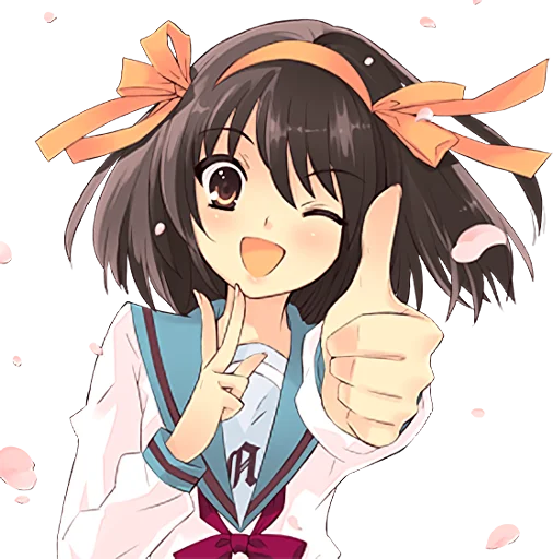 👍 Стикер «The Melancholy of Haruhi Suzumiya» для Telegram