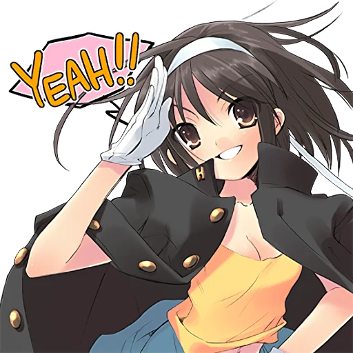 😁 Стикер «The Melancholy of Haruhi Suzumiya» для Telegram