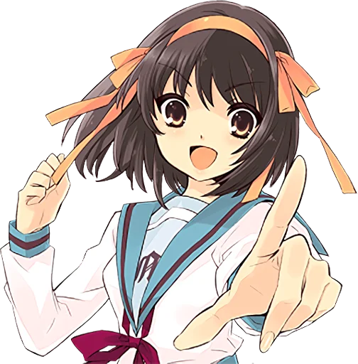 👆 Стикер «The Melancholy of Haruhi Suzumiya» для Telegram