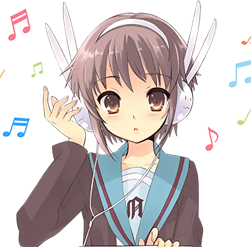 😯 Стикер «The Melancholy of Haruhi Suzumiya» для Telegram
