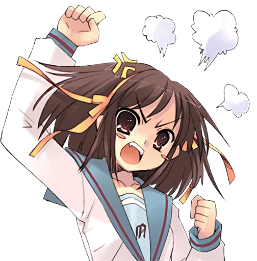 😡 Стикер «The Melancholy of Haruhi Suzumiya» для Telegram