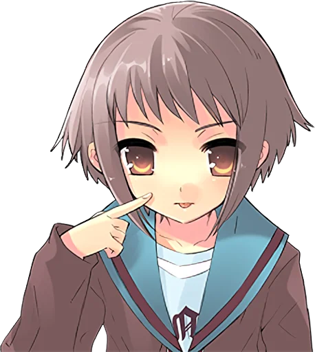 😛 Стикер «The Melancholy of Haruhi Suzumiya» для Telegram