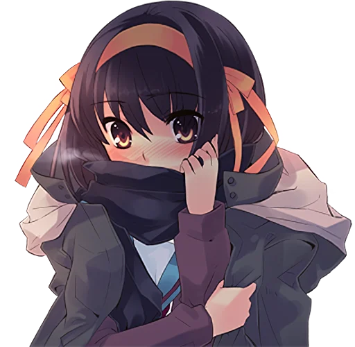 😗 Стикер «The Melancholy of Haruhi Suzumiya» для Telegram