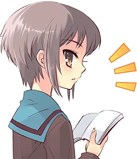 👀 Стикер «The Melancholy of Haruhi Suzumiya» для Telegram