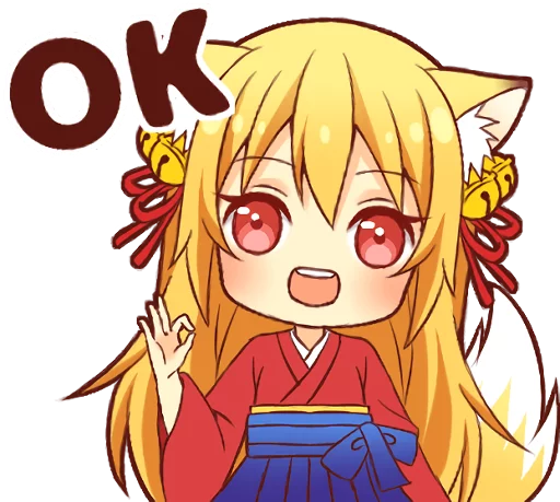 😀 Стикер «Tanuki & Fox girl» для Telegram
