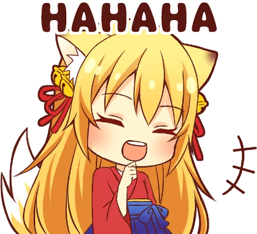 😄 Стикер «Tanuki & Fox girl» для Telegram