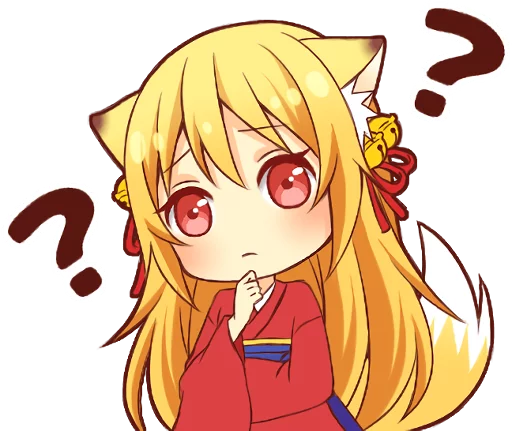 😶 Стикер «Tanuki & Fox girl» для Telegram