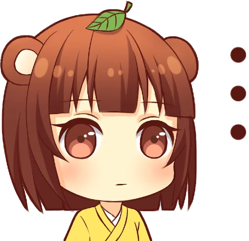 😶 Стикер «Tanuki & Fox girl» для Telegram